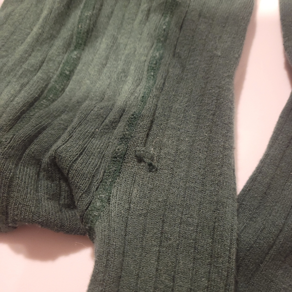 Condor Ribbed Tights In Pine Green, Size 2 - Picture 5 of 5